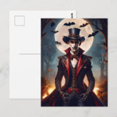 Halloween Steampunk Gotische Zombie Vampier Briefkaart (Voorkant / Achterkant)