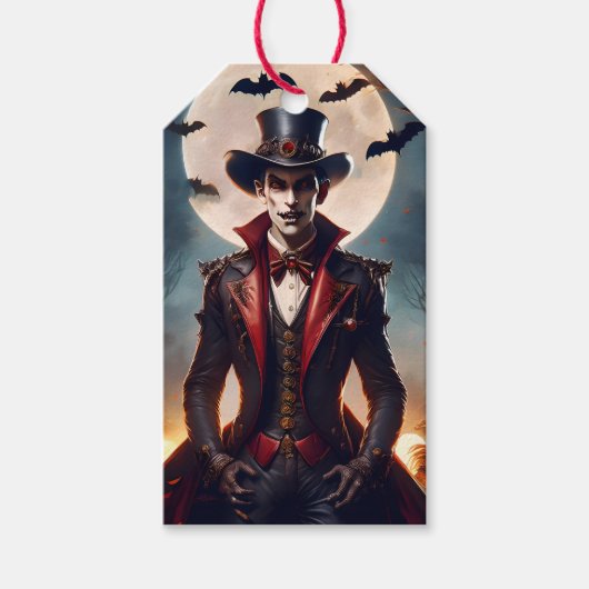 Halloween Steampunk Gotische Zombie Vampier Cadeaulabel (Voorkant)