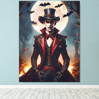 Halloween Steampunk Gotische Zombie Vampier Canvas Afdruk