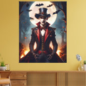 Halloween Steampunk Gotische Zombie Vampier Canvas Afdruk (Insitu (Woonkamer))