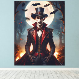 Halloween Steampunk Gotische Zombie Vampier Canvas Afdruk