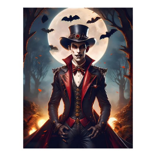 Halloween Steampunk Gotische Zombie Vampier Foto Afdruk (Voorkant)