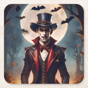 Halloween Steampunk Gotische Zombie Vampier Kartonnen Onderzetters
