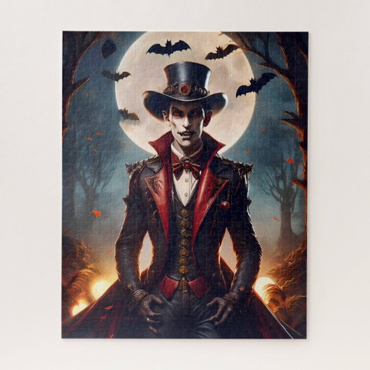 Halloween Steampunk Gotische Zombie Vampier Legpuzzel (Verticaal)