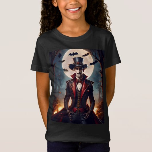 Halloween Steampunk Gotische Zombie Vampier T-shirt (Voorkant)