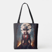 Halloween Steampunk Gotische Zombie Vampier Tote Bag (Achterkant)
