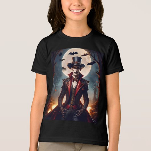 Halloween Steampunk Gotische Zombie Vampier Tri-Blend Shirt (Voorkant)