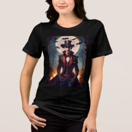 Halloween Steampunk Gotische Zombie Vampier Tri-Blend Shirt