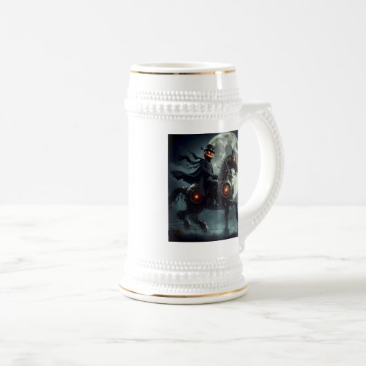 Halloween Steampunk Headless Horseman Bierpul (Voorkant rechts)