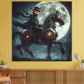 Halloween Steampunk Headless Horseman Canvas Afdruk (Insitu (Woonkamer))
