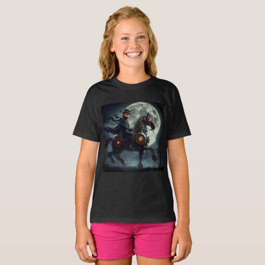 Halloween Steampunk Headless Horseman T-shirt (Voorkant volledig)