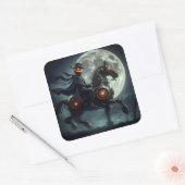 Halloween Steampunk Headless Horseman Vierkante Sticker (Envelop)