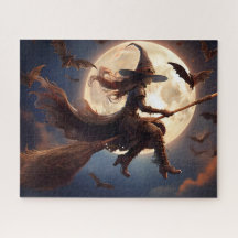 Halloween Steampunk Heks Maneschijn Vlucht
