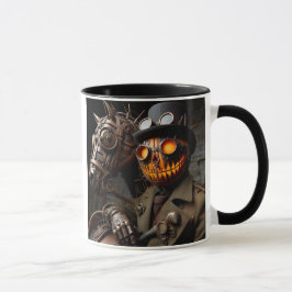 Halloween Steampunk Jack-O-Lantern Horseman Mok