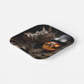 Halloween Steampunk Jack-O-Lantern Horseman Papieren Bordje (Gebogen)