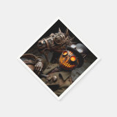 Halloween Steampunk Jack-O-Lantern Horseman Servet (Hoek)