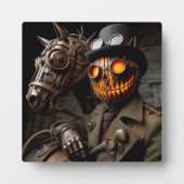 Halloween Steampunk Jack-O-Lantern Ruiter Fotoplaat (Voorkant)