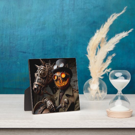 Halloween Steampunk Jack-O-Lantern Ruiter Fotoplaat (Insitu)