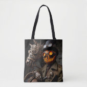 Halloween Steampunk Jack-O-Lantern Ruiter Tote Bag (Voorkant)