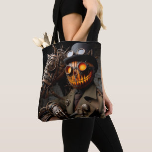 Halloween Steampunk Jack-O-Lantern Ruiter Tote Bag