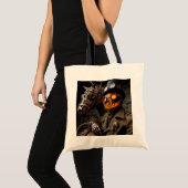 Halloween Steampunk Jack-O-Lantern Ruiter Tote Bag (Voorkant (product))