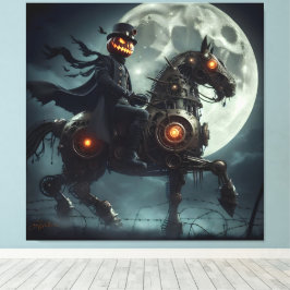 Halloween Steampunk Paard zonder Hoofd Canvas Afdruk