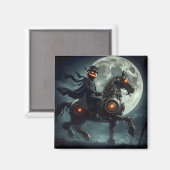 Halloween Steampunk Paard zonder Hoofd Magneet (Voorkant / Achterkant)
