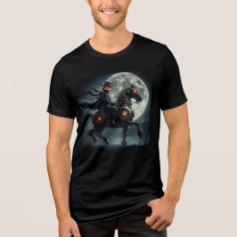 Halloween Steampunk Paard zonder Hoofd Tri-Blend Shirt