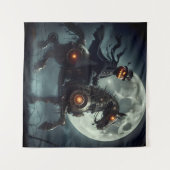 Halloween Steampunk Paard zonder Hoofd Wandkleed (Voorkant (horizontaal))