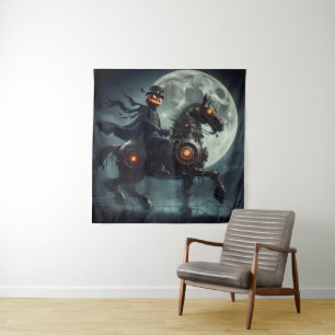 Halloween Steampunk Paard zonder Hoofd Wandkleed