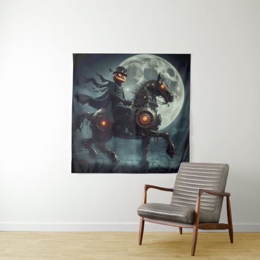 Halloween Steampunk Paard zonder Hoofd Wandkleed (In situ)