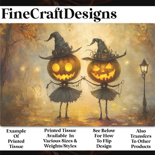 Halloween Steampunk Pompoen Heksen AA8 Decoupage Tissuepapier