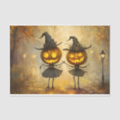 Halloween Steampunk Pumpkin Witches AA8 Decoupage Tissuepapier (Voorkant)