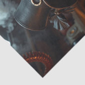 Halloween Steampunk Skelet Tissuepapier (Detail)