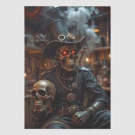 Halloween Steampunk Skelet Tissuepapier