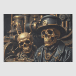 Halloween Steampunk Skelet Tissuepapier