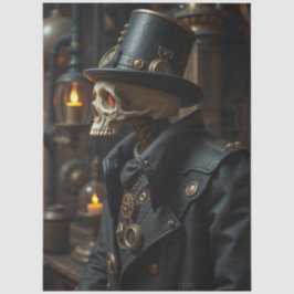Halloween Steampunk Skelet Tissuepapier
