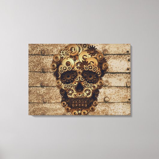Halloween Steampunk Skeleton Canvas Art Afdruk (Voorkant)