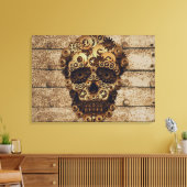 Halloween Steampunk Skeleton Canvas Art Afdruk (Insitu (Woonkamer))