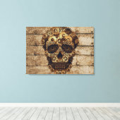 Halloween Steampunk Skeleton Canvas Art Afdruk (Insitu (Houten vloer))