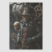 Halloween Steampunk Skeleton Tissuepapier (Voorkant)