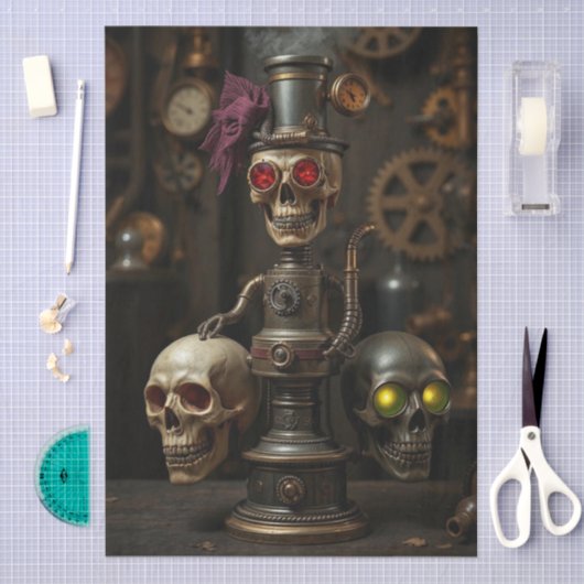 Halloween Steampunk Skeleton Tissuepapier (Craft)