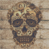 Halloween Steampunk Skeleton Vinyl Sticker (Voorkant)