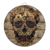 Halloween Steampunk Skull Dartboard Dartbord (Voorkant)