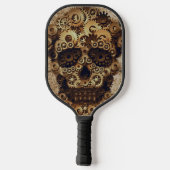 Halloween Steampunk Skull Pickleball Paddle (Achterkant)