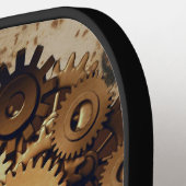 Halloween Steampunk Skull Pickleball Paddle (Links Detail)