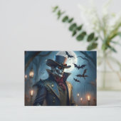 Halloween Steampunk Southern Gentleman Zombie Briefkaart (Staand voorkant)