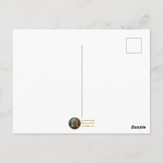 Halloween Steampunk Southern Gentleman Zombie Briefkaart (Achterkant)