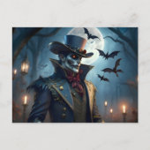 Halloween Steampunk Southern Gentleman Zombie Briefkaart (Voorkant)