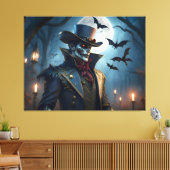 Halloween Steampunk Southern Gentleman Zombie Canvas Afdruk (Insitu (Woonkamer))